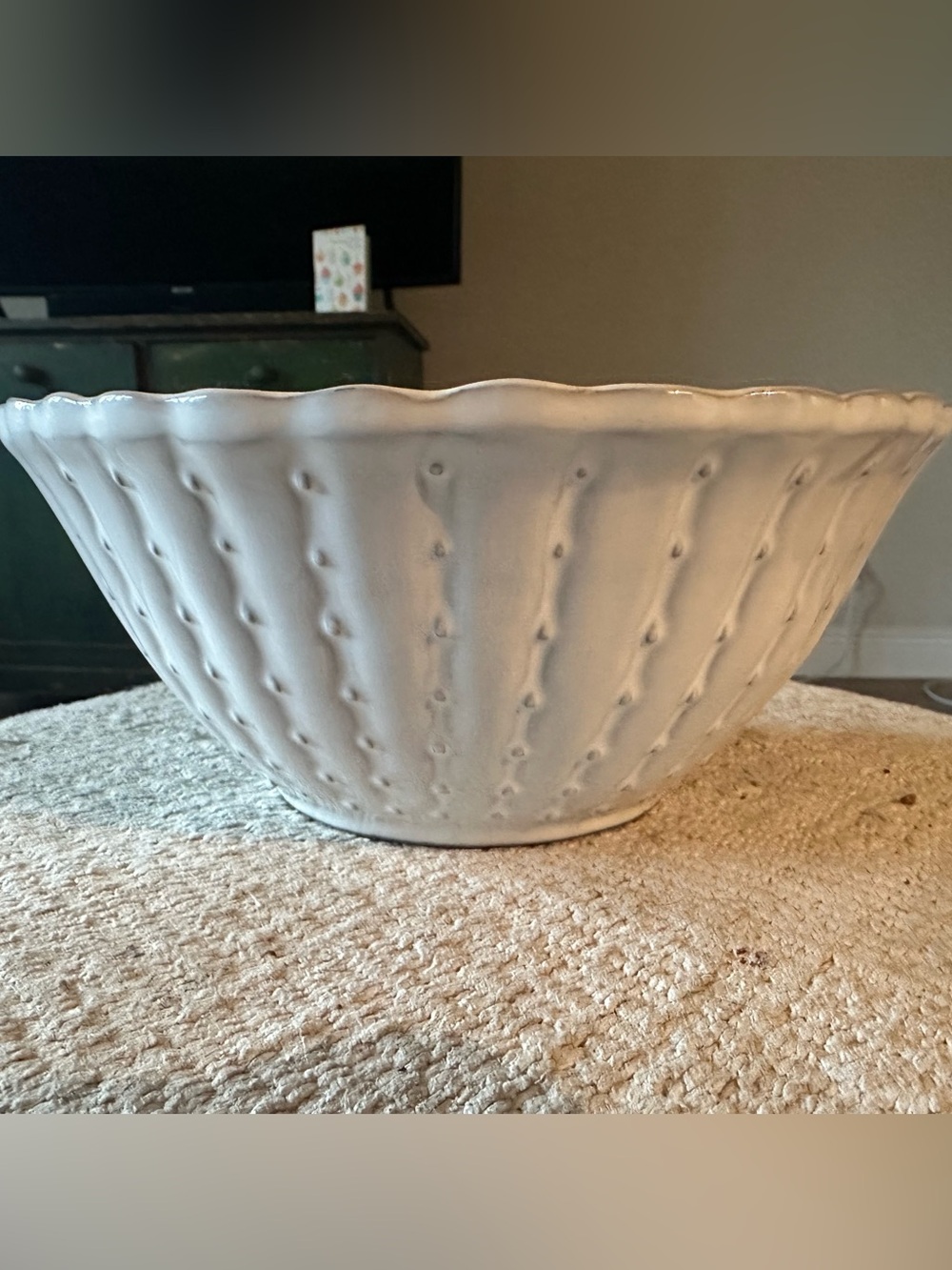 Arte Italica White Textured Ceramic Serving Bowl